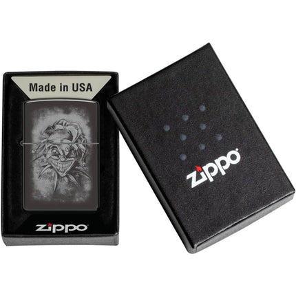 Zippo Lighter: Joker Clown Design High Polish Black | 48914