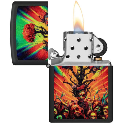 Zippo Lighter: Mushrooms Design Iridescent | 48929