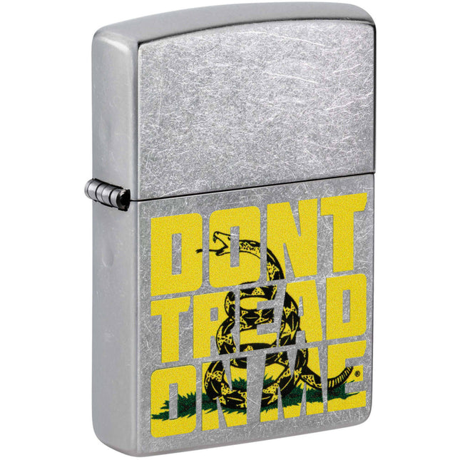 Zippo Lighter: Don't Tread on Me Street Chrome | 48952