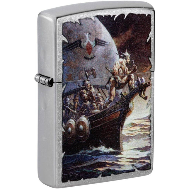 Zippo Lighter: Frank Frazetta Kane on the Golden Sea Street Chrome | 48953