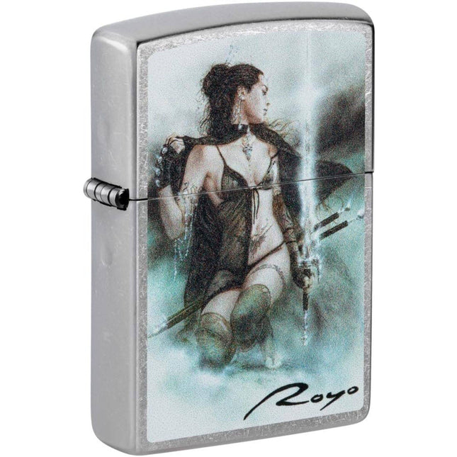 Zippo Lighter: Luis Royo Fierce Woman Warrior Street Chrome | 48962