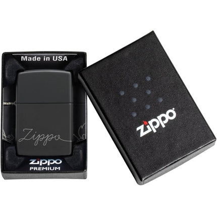 Zippo Lighter: Cursive Zippo Design | 48979