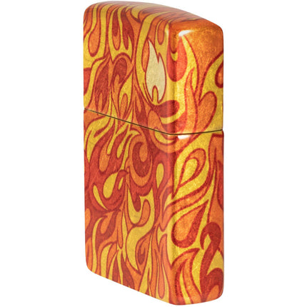 Zippo Lighter: Flames Design 540 Tumbled Brass | 48981
