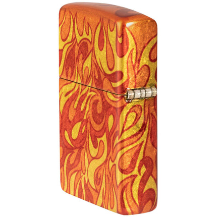 Zippo Lighter: Flames Design 540 Tumbled Brass | 48981