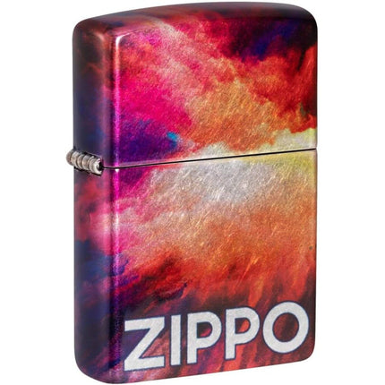 Zippo Windproof Lighter - Tie Dye Design 540 Tumbled Chrome Finish Pocket | 48982