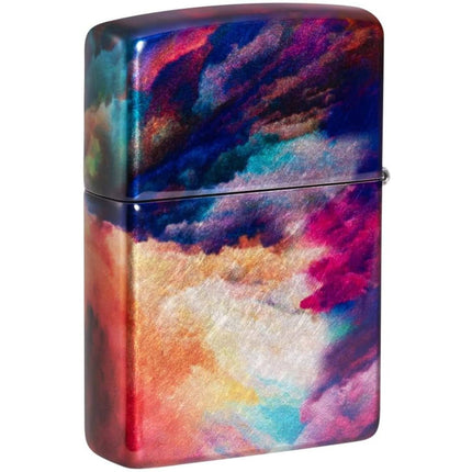 Zippo Windproof Lighter - Tie Dye Design 540 Tumbled Chrome Finish Pocket | 48982