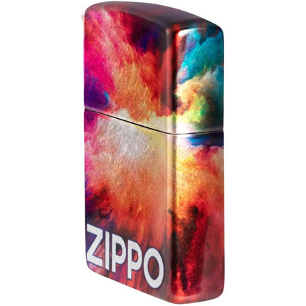 Zippo Windproof Lighter - Tie Dye Design 540 Tumbled Chrome Finish Pocket | 48982