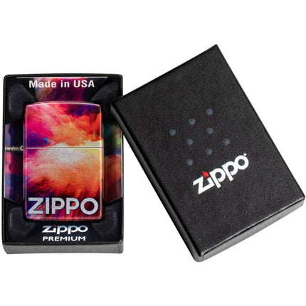 Zippo Windproof Lighter - Tie Dye Design 540 Tumbled Chrome Finish Pocket | 48982