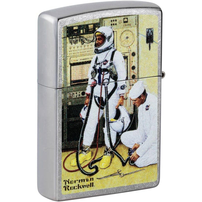 Zippo Lighter - Norman Rockwell Astronaut Metal Refillable and Windproof | 48988