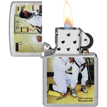 Zippo Lighter - Norman Rockwell Astronaut Metal Refillable and Windproof | 48988