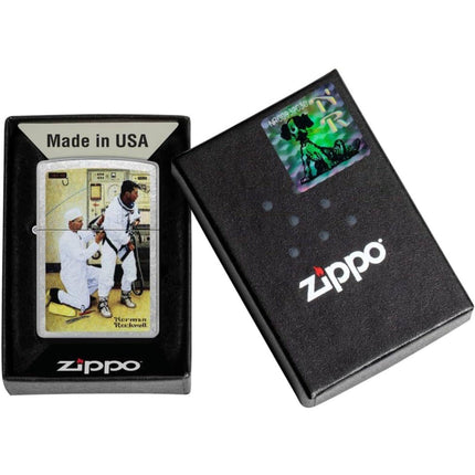 Zippo Lighter - Norman Rockwell Astronaut Metal Refillable and Windproof | 48988