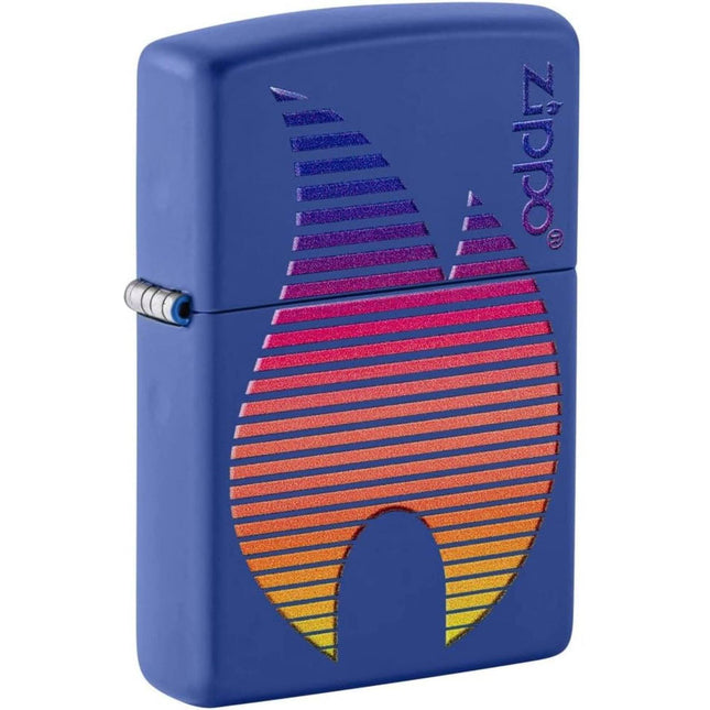 Zippo Lighter: Zippo Flame Design Royal Blue Matte | 48996