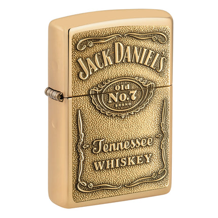 Zippo Lighter: Jack Daniel's® Emblem High Polish Brass | 254BJD428