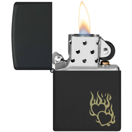 Zippo Lighter: Fire Heart Design | 46004