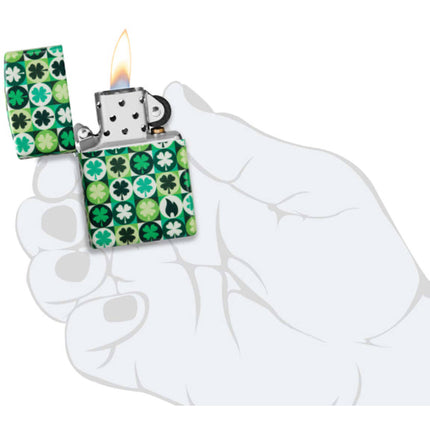 Zippo Lighter: Clover Design | 46015