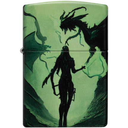 Zippo Lighter: Dragon Design Glow-in-the-Dark | 46130