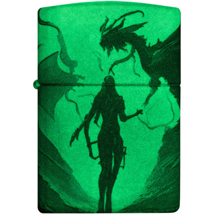 Zippo Lighter: Dragon Design Glow-in-the-Dark | 46130