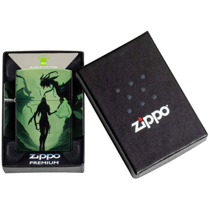 Zippo Lighter: Dragon Design Glow-in-the-Dark | 46130
