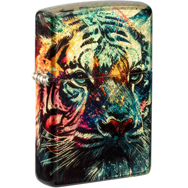 Zippo Lighter: Colorful Tiger Design 540 Fusion | 46145