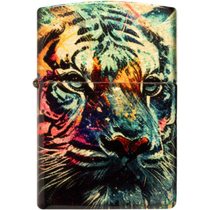 Zippo Lighter: Colorful Tiger Design 540 Fusion | 46145