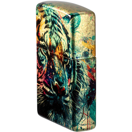 Zippo Lighter: Colorful Tiger Design 540 Fusion | 46145