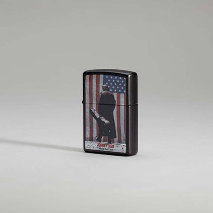 Zippo Lighter: Johnny Cash I Walk the Line Black Matt | 46166