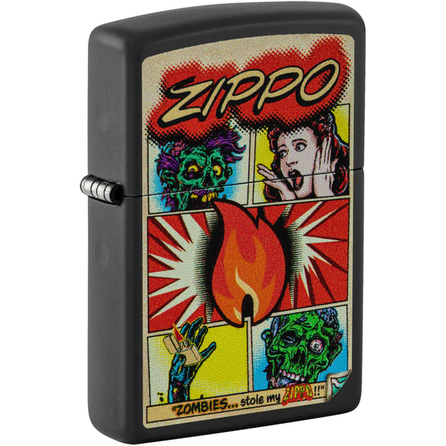 Zippo Lighter: Comic Zombies Black Matte | 46229