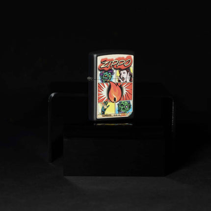 Zippo Lighter: Comic Zombies Black Matte | 46229