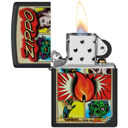 Zippo Lighter: Comic Zombies Black Matte | 46229