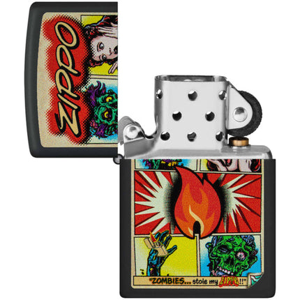 Zippo Lighter: Comic Zombies Black Matte | 46229