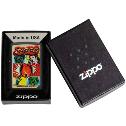Zippo Lighter: Comic Zombies Black Matte | 46229