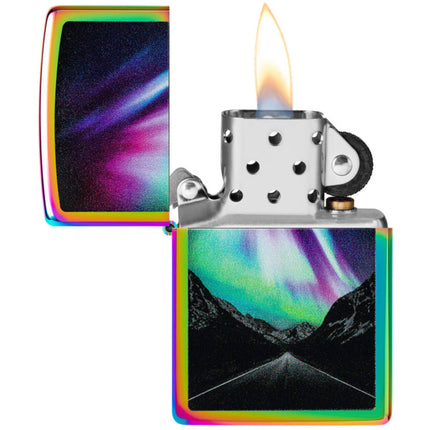 Zippo Windproof Pocket Lighter Multi Color Aurora Road Design Color Image 46236