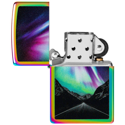 Zippo Windproof Pocket Lighter Multi Color Aurora Road Design Color Image 46236
