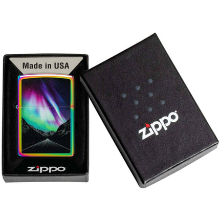 Zippo Windproof Pocket Lighter Multi Color Aurora Road Design Color Image 46236