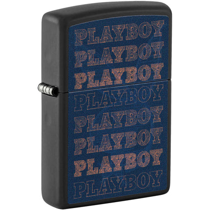 Zippo Windproof Pocket Lighter Playboy Logo Bunny Design Matte Black 46272