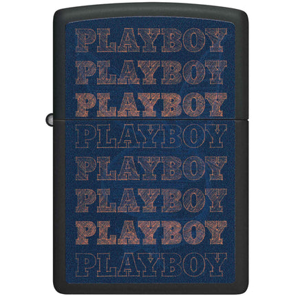 Zippo Windproof Pocket Lighter Playboy Logo Bunny Design Matte Black 46272
