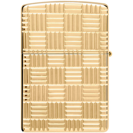 Zippo Pocket Lighter Armor Deep Carve Zippo Design High Polish Brass 46274