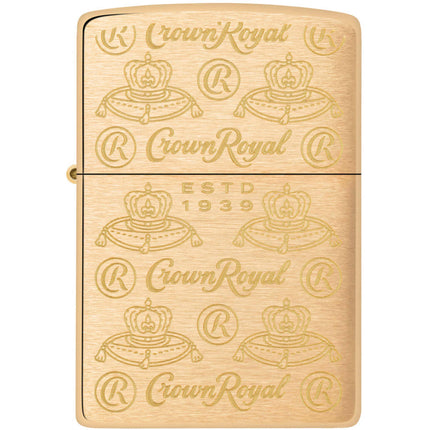 Zippo Windproof Pocket Lighter Crown Royal Elegance Design Brass Metal 46299
