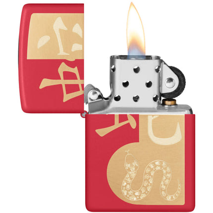 Zippo Lighter: Year of the Snake 2025 Red Matte | 46300