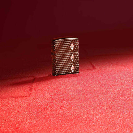 Zippo Lighter: Armor MultiCut Diamond Pattern Design with Crystals Black Ice | 46316