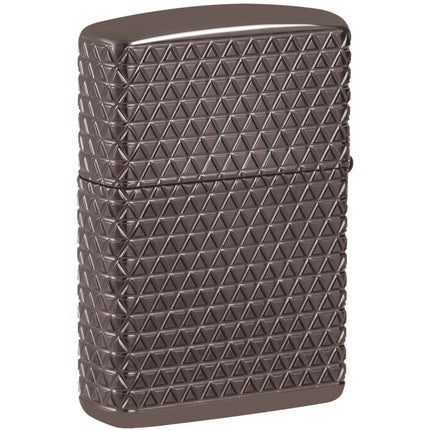 Zippo Lighter: Armor MultiCut Diamond Pattern Design with Crystals Black Ice | 46316