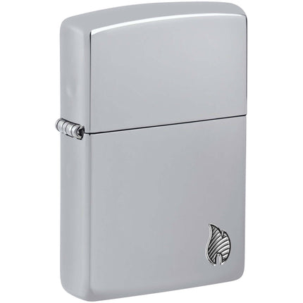 Zippo Lighter: Armor Chrome Flame Design | 46396