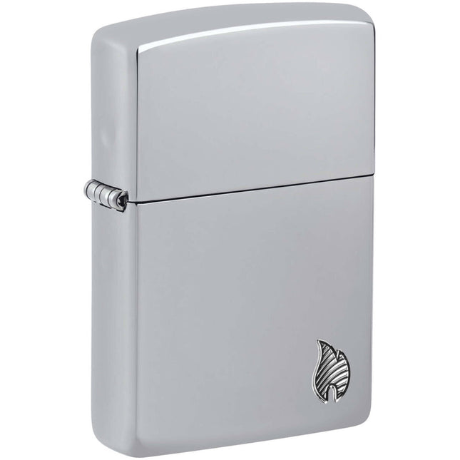 Zippo Lighter: Armor Chrome Flame Design | 46396