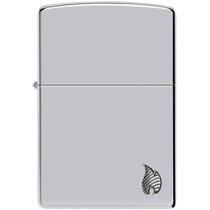 Zippo Lighter: Armor Chrome Flame Design | 46396