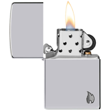 Zippo Lighter: Armor Chrome Flame Design | 46396