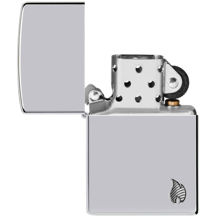 Zippo Lighter: Armor Chrome Flame Design | 46396