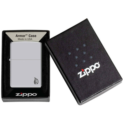 Zippo Lighter: Armor Chrome Flame Design | 46396