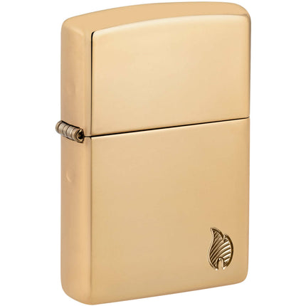 Zippo Lighter: Brass High Polish Flame | 46397