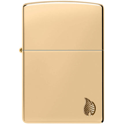 Zippo Lighter: Brass High Polish Flame | 46397