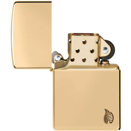 Zippo Lighter: Brass High Polish Flame | 46397